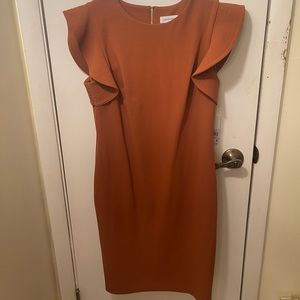 Calvin Klein Orange Sheath Dress